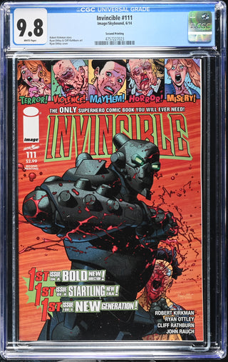 Invincible #111 (6/14) Graded CGC 9.8 Second Printing