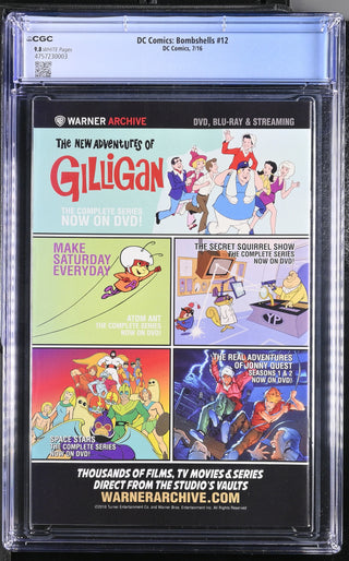 DC Comics: Bombshells #12 (7/16) Graded CGC 9.8 back cover