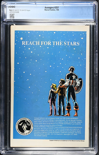 Avengers #257 (7/85) Graded CGC 9.6