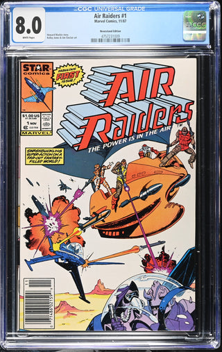 Air Raiders #1 (11/87) Graded CGC 8.0 Newsstand Edition