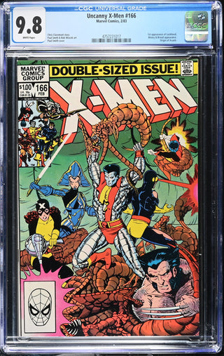 Uncanny X-Men #166 (2/83) Graded CGC 9.8 front cover