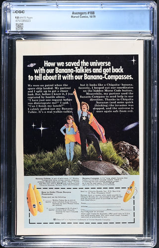 Avengers #188 (10/79) Graded CGC 9.8