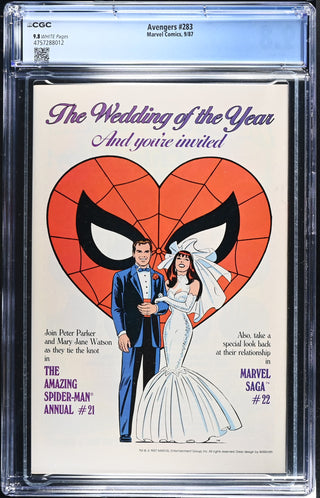 Avengers #283 (9/87) Graded CGC 9.8