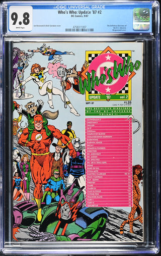 Who's Who: Update '87 #2 (9/87) Graded CGC 9.8