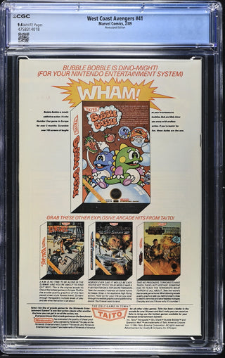 West Coast Avengers #41 (2/89) Graded CGC 9.4 Newsstand Edition