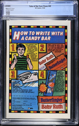 Tales of the Teen Titans #49 (12/84) Graded CGC 9.6