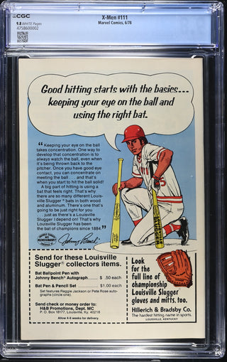 X-Men #111 (6/78) Graded CGC 9.8