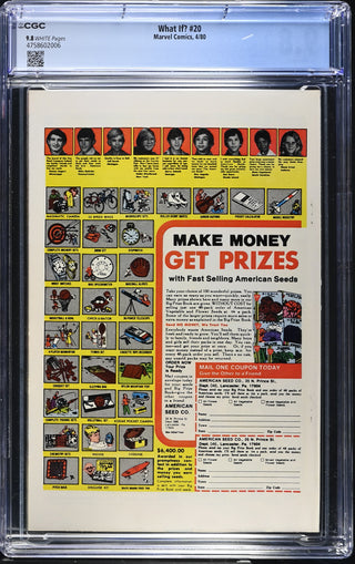 What If? #20 (4/80) Graded CGC 9.8 back cover
