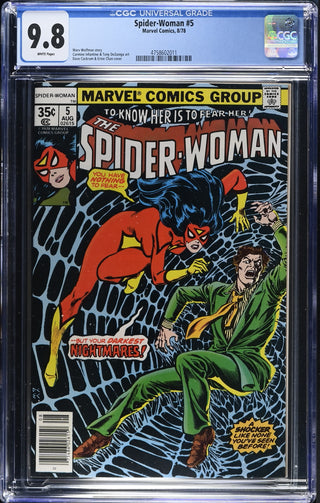 Spider-Woman #5 (8/78) Graded CGC 9.8 front cover
