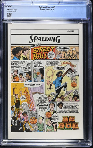 Spider-Woman #5 (8/78) Graded CGC 9.8 back cover