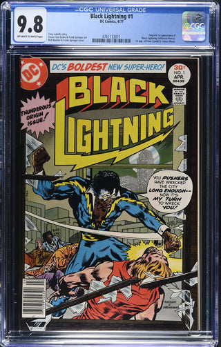 Black Lightning #1 (4/77) Graded CGC 9.8 front cover