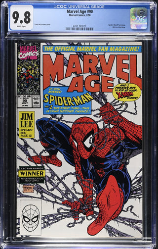 Marvel Age #90 (7/90) Graded CGC 9.8 front cover