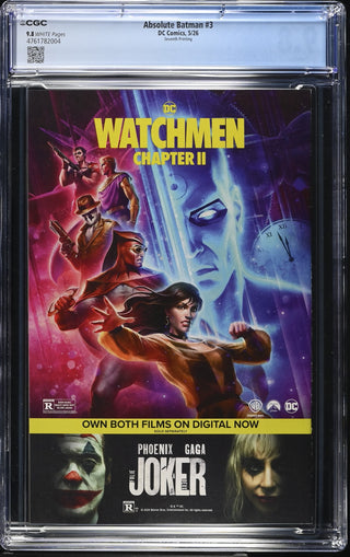 Absolute Batman #3 (5/26) Graded CGC 9.8 Seventh Printing back cover