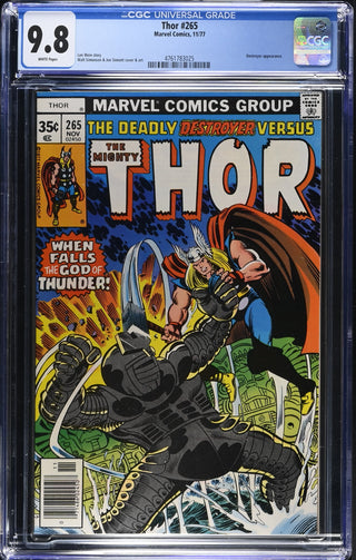 Thor #265 (11/77) Graded CGC 9.8 front cover
