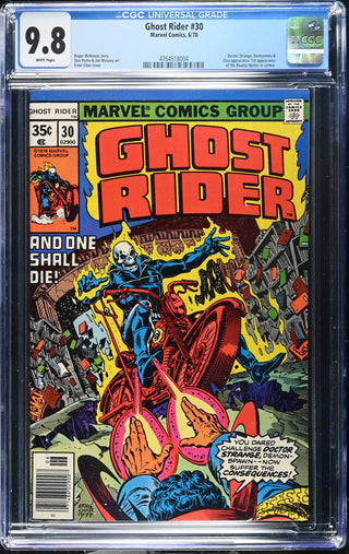 Ghost Rider #30 (6/78) Graded CGC 9.8 front cover