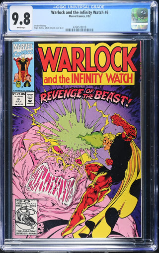 Warlock and the Infinity Watch #6 (7/92) Graded CGC 9.8 front cover