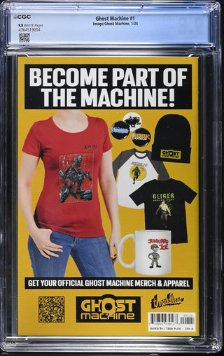 Ghost Machine #1 (1/24) Graded CGC 9.8 back cover