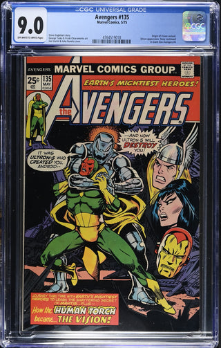 Avengers #135 (5/75) Graded CGC 9.0 front cover