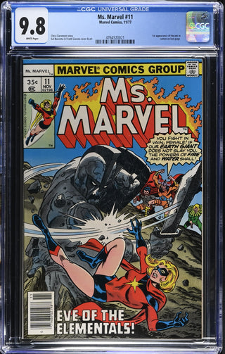 Ms. Marvel #11 (11/77) Graded CGC 9.8 front cover
