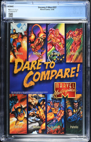 Uncanny X-Men #327 (12/95) Graded CGC 9.8 back cover