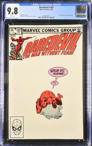 Daredevil #187 (10/82) Graded CGC 9.8 front cover