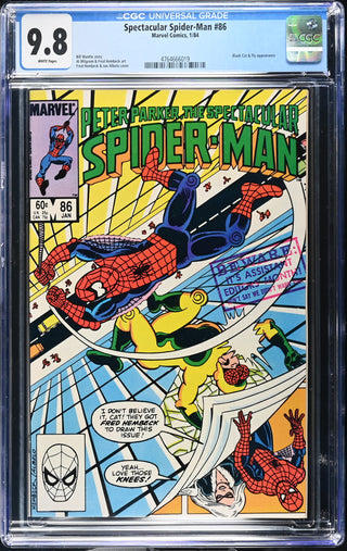 Spectacular Spider-Man #86 (1/84) Graded CGC 9.8 front cover