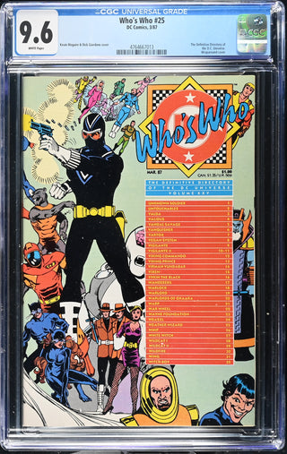 Who's Who #25 (3/87) Graded CGC 9.6 front cover