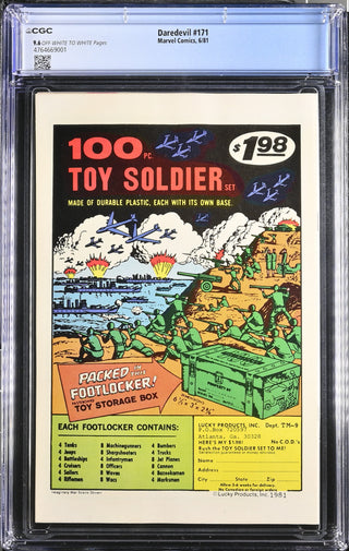Daredevil #171 (6/81) Graded CGC 9.6