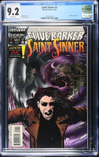 Saint Sinner #1 (10/93) Graded CGC 9.2 front cover