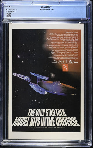 What If? #21 (6/80) Graded CGC 9.8 back cover