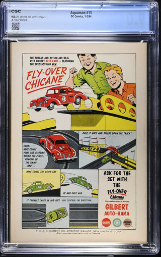 Aquaman #13 (1-2/64) Graded CGC 9.0 back cover