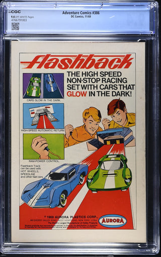 Adventure Comics #386 (11/69) Graded CGC 9.4 back cover