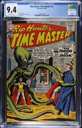 Rip Hunter Time Master #3 (7-8/61) Graded CGC 9.4 front cover