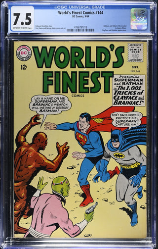 World's Finest Comics #144 (9/64) Graded CGC 7.5 front cover