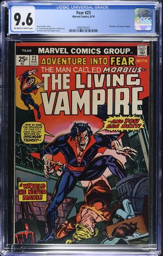 Fear #23 (8/74) Graded CGC 9.6 front cover