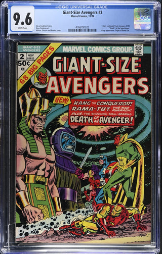Giant-Size Avengers #2 (11/74) Graded CGC 9.6 front cover