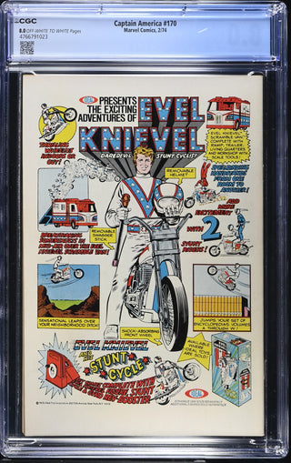 Captain America #170 (2/74) Graded CGC 8.0 back cover