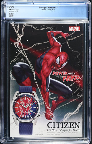 Avengers Forever #3 (4/22) Graded CGC 9.8 back cover