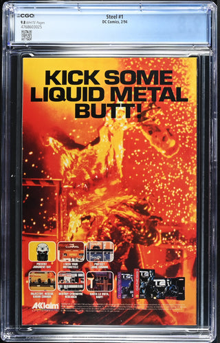 Steel #1 (2/94) Graded CGC 9.8 back cover