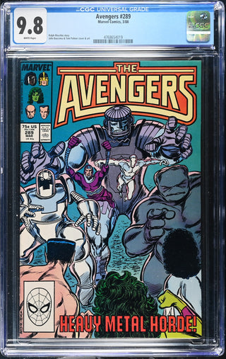 Avengers #289 (3/88) Graded CGC 9.8 front cover