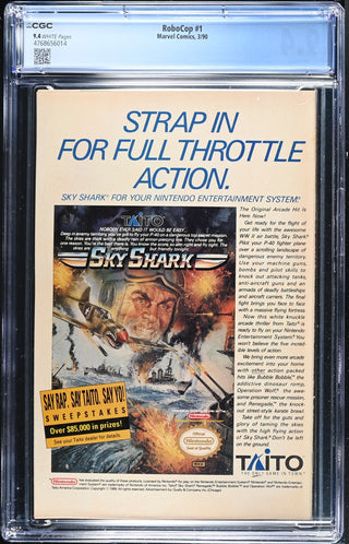 RoboCop #1 (3/90) Graded CGC 9.4 back cover