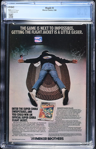 Magik #3 (2/84) Graded CGC 9.8 back cover
