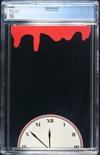 Watchmen #4 (12/86) Graded CGC 9.8 back cover