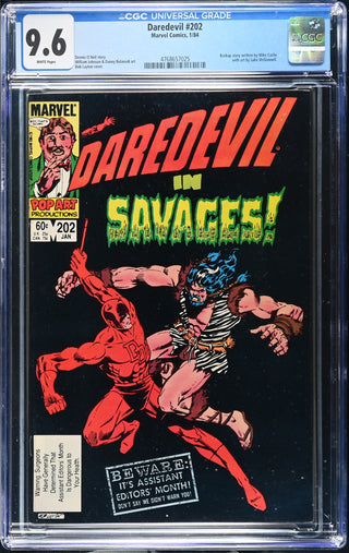 Daredevil #202 (1/84) Graded CGC 9.6 front cover