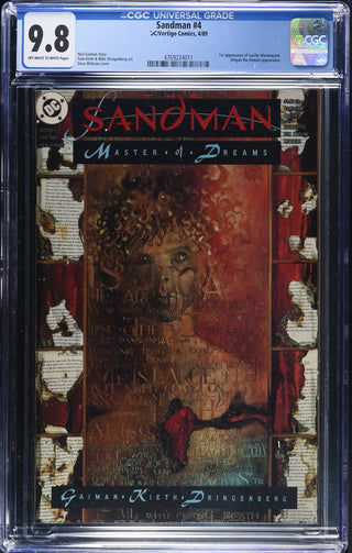 Sandman #4 (4/89) Graded CGC 9.8 front cover