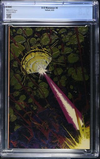 X-O Manowar #0 (8/93) Graded CGC 9.8 back cover
