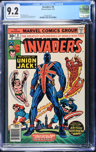 Invaders #8 (9/76) Graded CGC 9.2 front cover