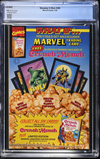 Uncanny X-Men #300 (5/93) Graded CGC 9.8 back cover