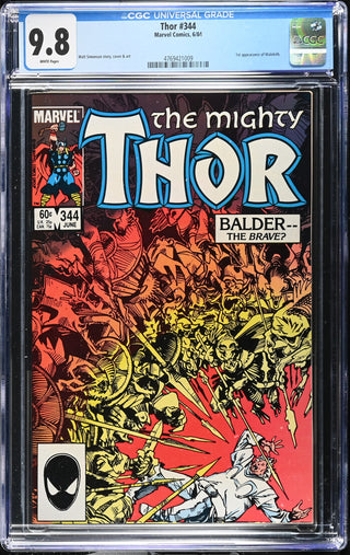 Thor #344 (6/84) Graded CGC 9.8 front cover