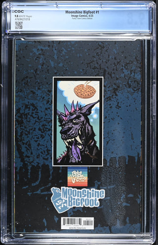 Moonshine Bigfoot #1 (4/25) Graded CGC 9.8 Funky Town Comics Edition back cover
